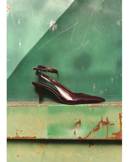 Mango Green Lackleder-Pumps