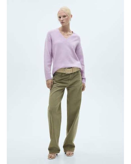 Mango Alpaca Blend Cable Knit Sweater in White Lyst UK