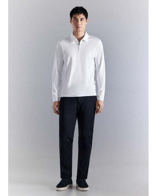Mango Gray Comfort Stretch Coolmax Polo for men