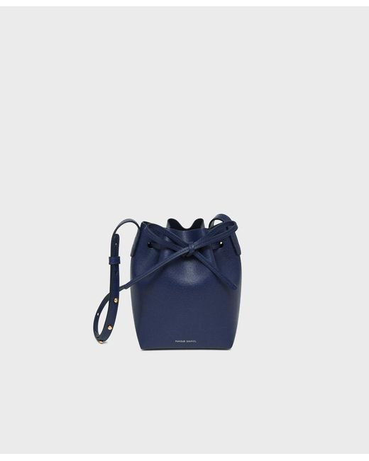 Mansur Gavriel Mini Mini Bucket Bag in Blue