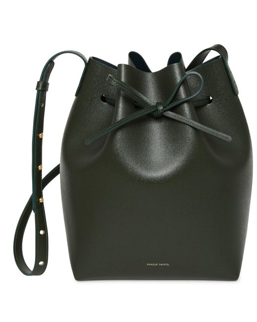 Women S Green Saffiano Bucket Bag Moss