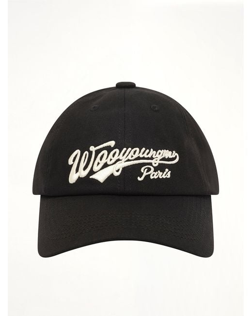Wooyoungmi Black Baseball Logo Cap for men