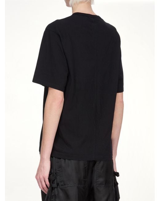 Rick Owens Black Brad T, Short Sleeves, 100% Cotton
