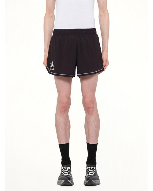 Y-3 Black Skull Graphic Run Shorts for men