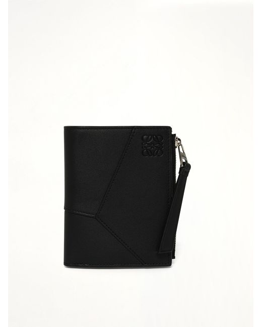 Loewe Black Puzzle Edge Slim Compact Wallet for men