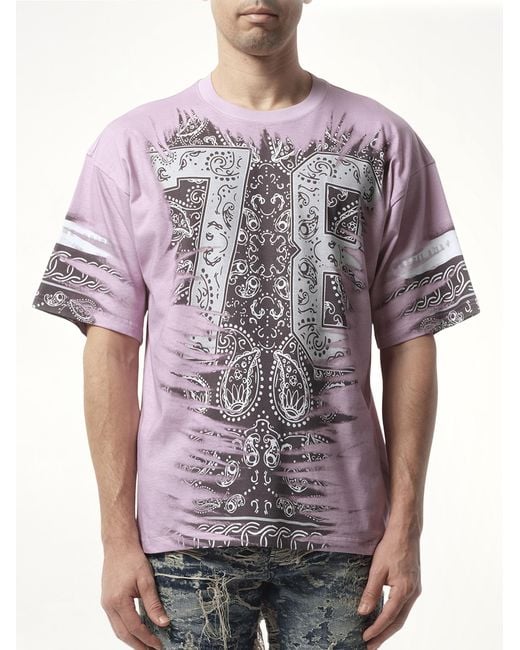 DIESEL Multicolor Bandana Print T-Shirt, Short Sleeves, 100% Cotton, Size: Small for men