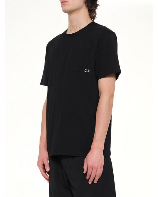 Loewe Black Two-Tone Anagram Relaxed Fit T-Shirt for men