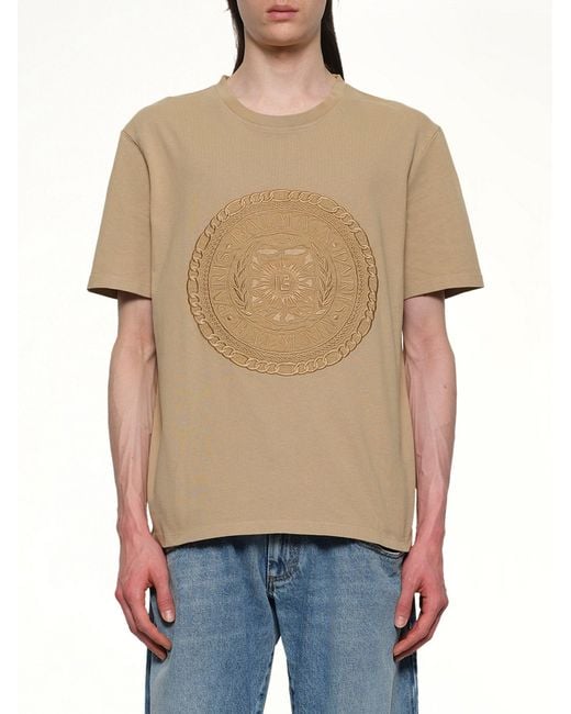 Balmain Natural Medal T-Shirt for men