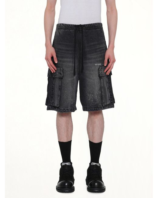 we11done Black Pocket Shorts for men