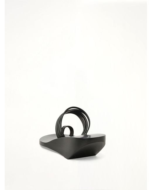 Rick Owens Black Toe Straps Shoes