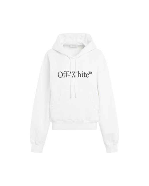 Off-White c/o Virgil Abloh White Off- Big Logo Bookish Oversize Hoodie, Long Sleeves, 100% Cotton