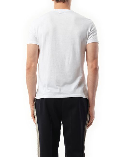 Alexander McQueen White Abstract Skull T-Shirt, Size: Medium for men