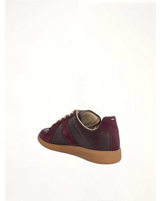 Maison Margiela Purple Replica Leather Sneaker