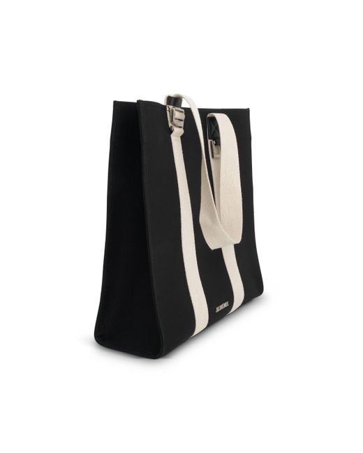 Jacquemus Black Le Cabas Cuerda Tote Bag, , 100% Cotton for men