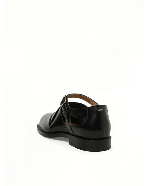Maison Margiela Black Tabi Toe Cut Out Sandals