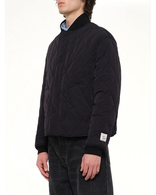 AMI Blue Padded Jacket for men
