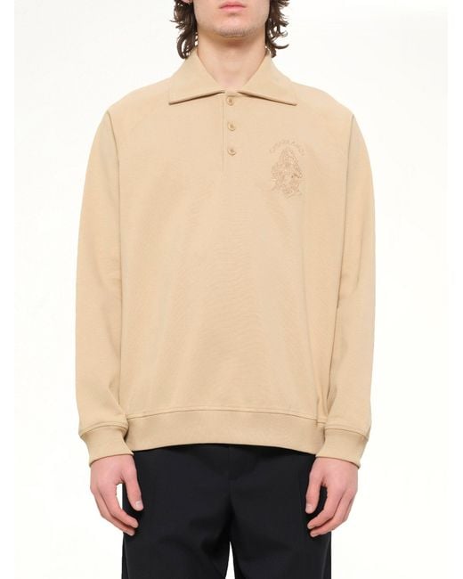 Casablanca Natural Punto Collared Sweatshirt for men