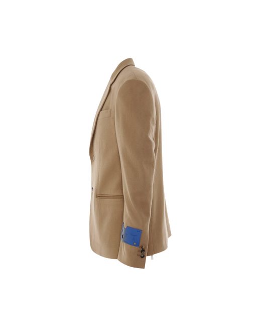 Off-White c/o Virgil Abloh Brown Tags Cashmere Relax Jacket In Camel for men