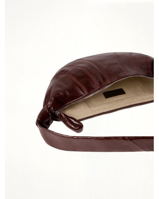 Lemaire Purple Croissant Medium Coated Cotton Bag