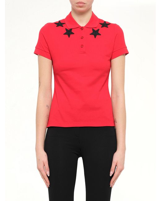 Givenchy Red Short Sleeve Polo