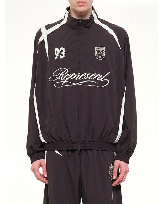 Represent Gray Woven Track Star Jacket for men