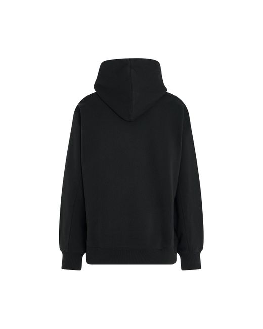 Y-3 Black Blurry Logo Hoodie, Long Sleeves, , 100% Organic Cotton, Size: Large for men