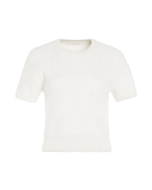 Maison Margiela White 'Short Sleeve Knit Top, , Size: Small
