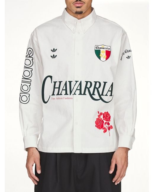 Willy Chavarria White Adidas X Chavarria Button Up Shirt for men