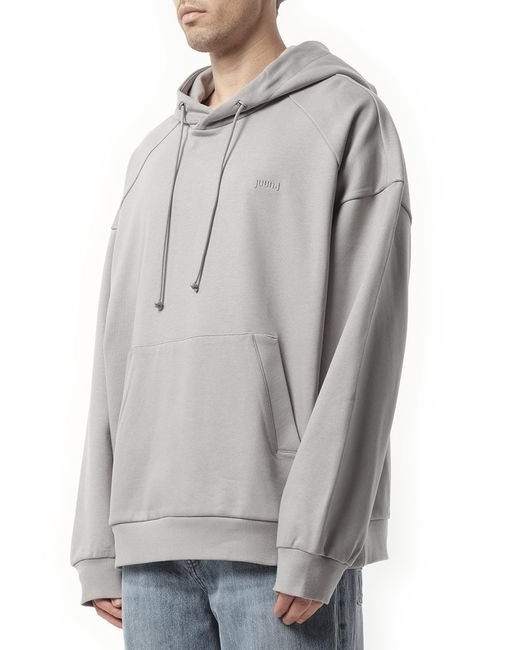 Juun.J Gray Kim Keever Flower Graphic Hoodie, 100% Cotton, Size: Large for men