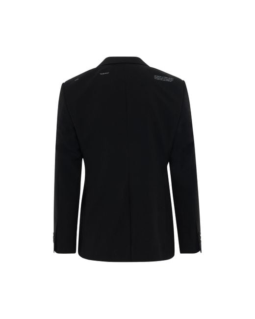 Off-White c/o Virgil Abloh Black Corporate Slim Fit Jacket, Long Sleeves, /, 100% Cotton for men