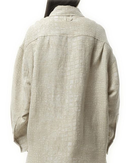Jacquemus Natural La Chemise Pasadena, Long Sleeves, 100% Cotton