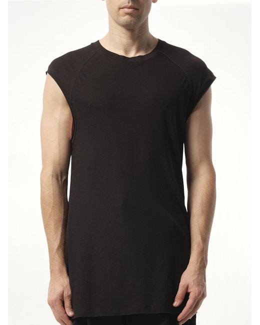 Entire studios Black Long Tank Top for men