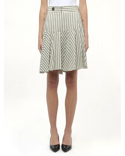 Loewe Multicolor Stripe Skater Skirt