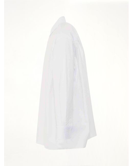 we11done White 1506 Logo Print Cotton Shirt