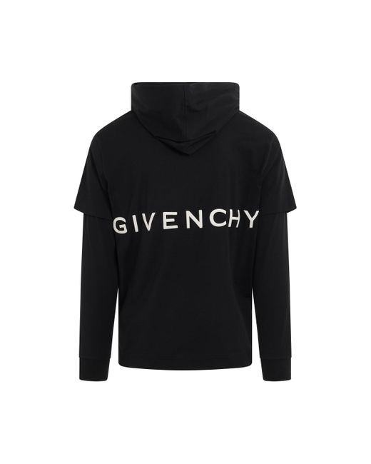 Givenchy Black 'Disney Oswald Shanghai T-Shirt, Round Neck, Long Sleeves, , 100% Cotton, Size: Small for men