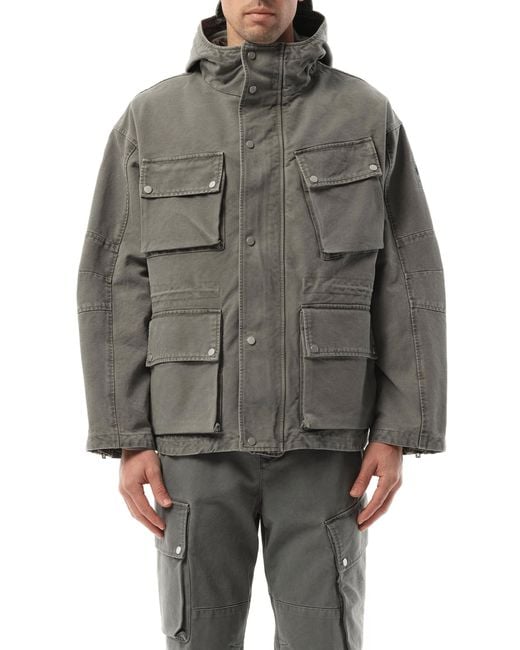 Represent Gray Belstaff Enduro Jacket, 100% Cotton, Size: Large for men