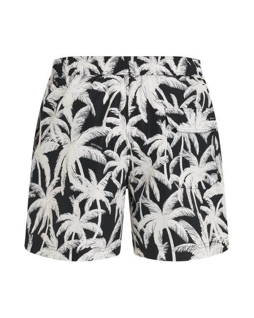 Palm Angels Black 'Palms All-Over Swim Shorts, /Off, 100% Polyester, Size: Small for men