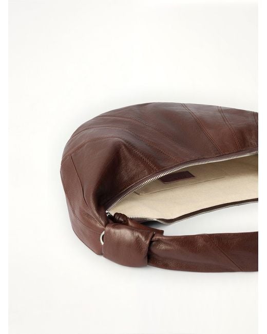 Lemaire Brown Fortune Croissant Goatskin Bag