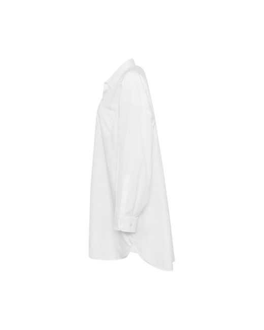 Maison Margiela White Oversize Cotton Shirt Dress, , 100% Cotton