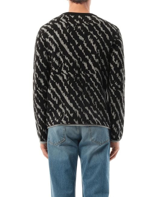 Lanvin Black Animal Jacq Knitwear, Size: Small for men