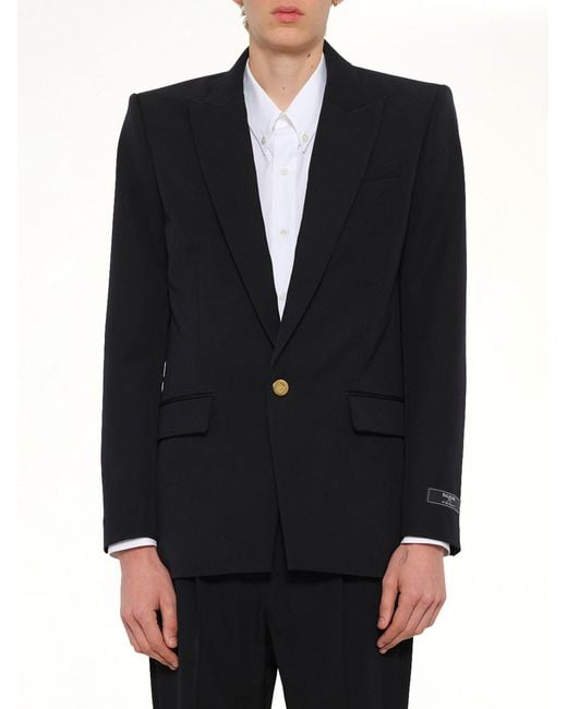 Balmain Black 1 Btn Gdp Jacket for men