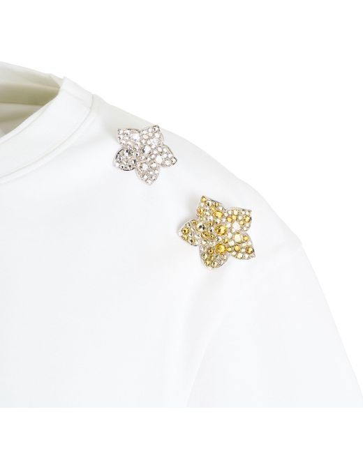 Loewe White Asymmetric T-Shirt, , 100% Cotton