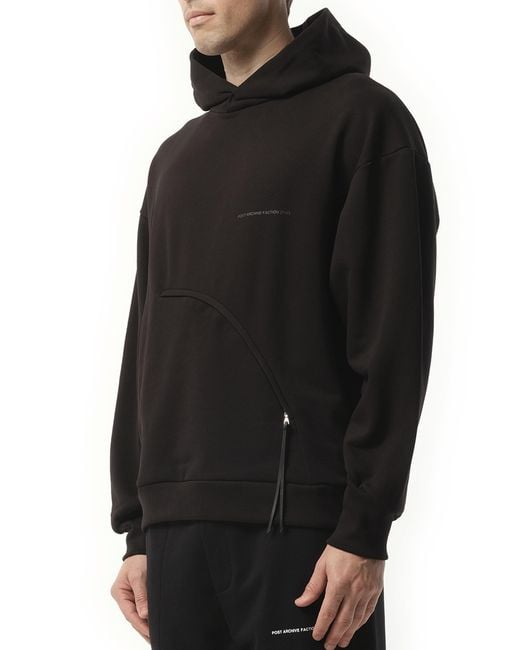 Post Archive Faction PAF Black 8.0 Hoodie Center, 100% Cotton, Size: Small for men