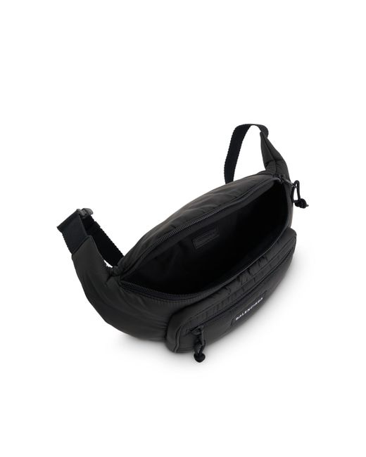 Balenciaga Black Explorer Beltpack, , 100% Nylon for men