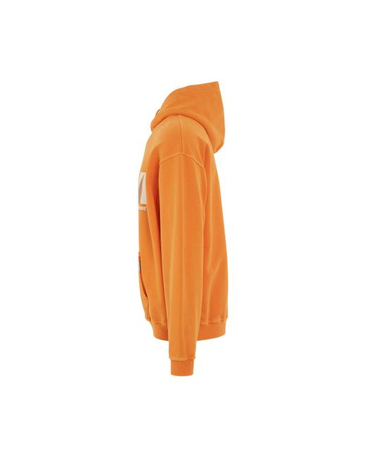 Represent Orange Decade Of Speed Hoodie, Long Sleeves, Neon, 100% Cotton, Size: Medium for men