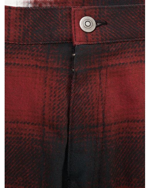 Maison Margiela Red X Pendleton Checked Pants for men