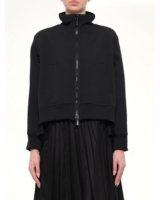 Sacai Black Matelasse Twill Blouson