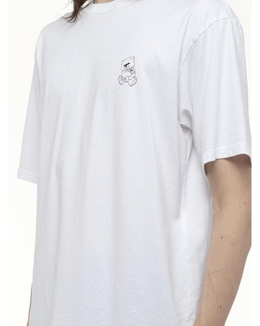 Undercover White Small Teddy Bear Printed T-Shirt for men
