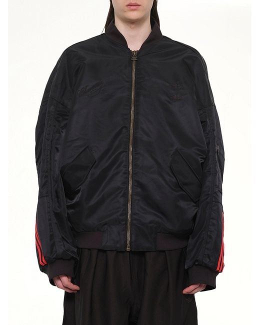 Willy Chavarria Black Adidas X Chavarria Satin Bomber Jacket for men