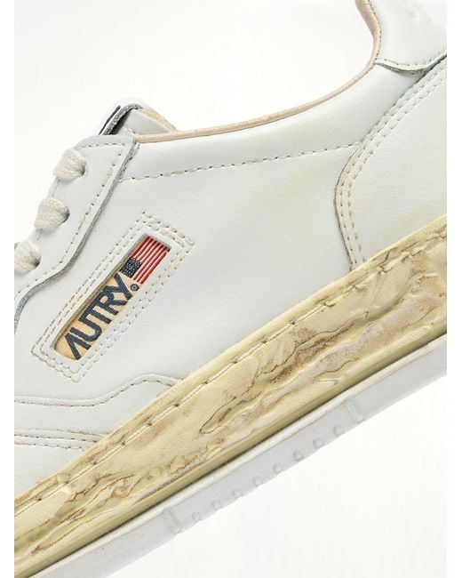 Autry White Mmy Super Vintage Low Sneaker for men